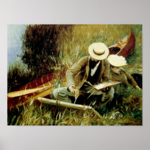 Paul Helleu Sketching med sin fru Poster