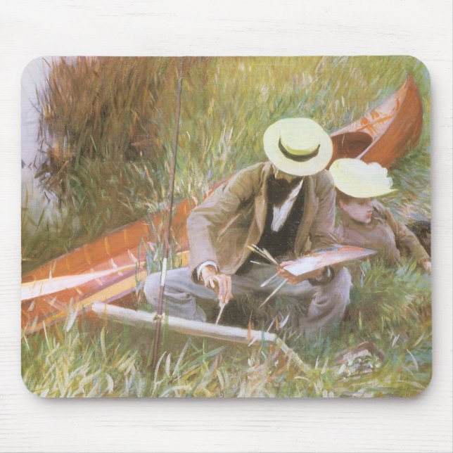 Paul Helleu skissar med sin fru av JS Sargent Musmatta (Framsidan)