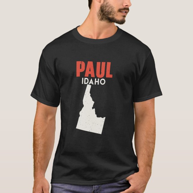 Paul Idaho Förenta staterna State America Travel I T Shirt (Framsida)