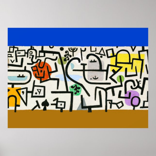 Paul Klee Abstrakt Expressionist Rik Harbour Poster (Framsidan)