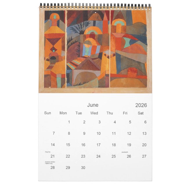 Paul Klee Abstrakt Geometric Kalender (Jun 2026)