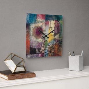 Paul Klee Abstrakt konst Kubism  Fyrkantig Klocka