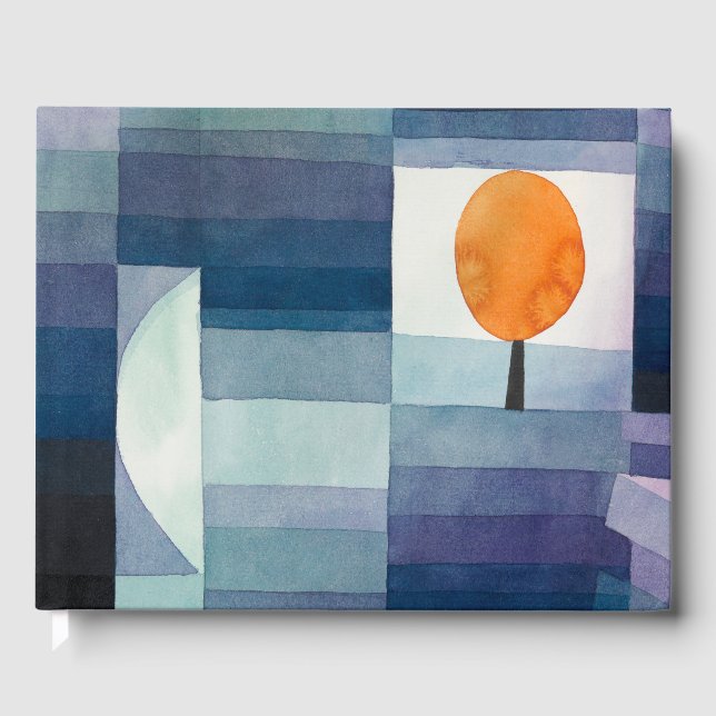 Paul Klee Abstrakt Träd Blue Painting Gästböcker (Framsida)