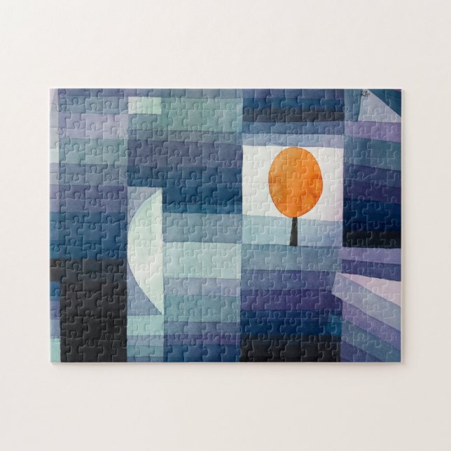 Paul Klee Abstrakt Träd Blue Painting Pussel (Horisontell)