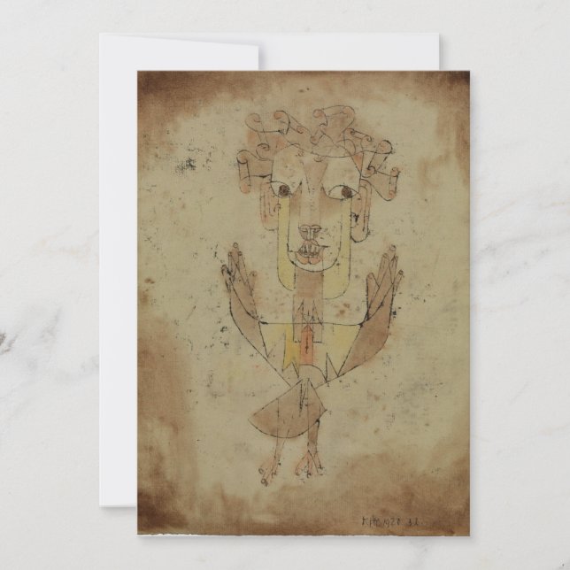 Paul Klee - Angelus Novus Tack Kort (Framsida)