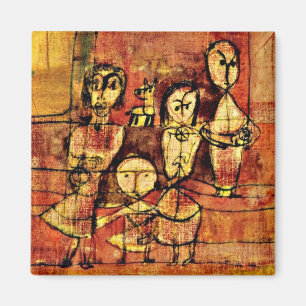 Paul Klee Art: Barn och Hund Magnet