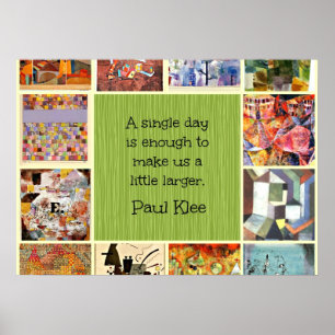 Paul Klee Art Collage med Quotation Poster