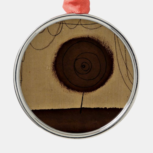 Paul Klee art: En blomma Julgransprydnad Metall (Framsidan)