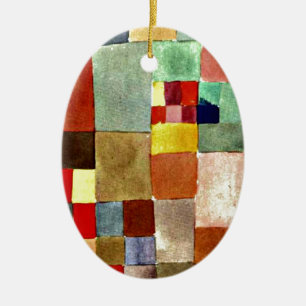 Paul Klee art: Flora på streck, berömd Julgransprydnad Keramik
