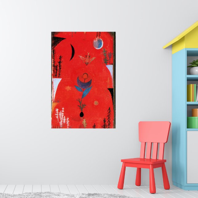 Paul Klee art - Flower Myth. Poster (Barnkammare 1)