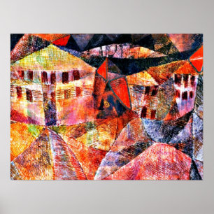 Paul Klee art: Hotel, berömd-målning, Poster