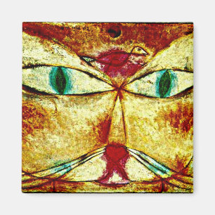 Paul Klee art: Katt och fåglar Magnet