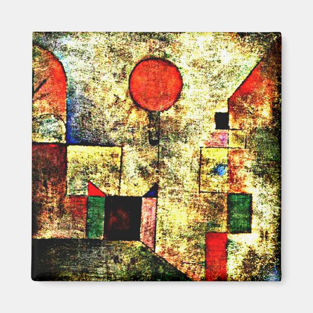 Paul Klee art: Red Balloon Magnet (Framsidan)