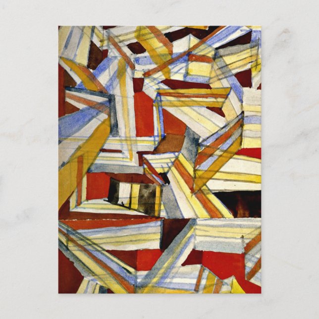 Paul Klee art: Transparent-Perspectivisch Gefugt Vykort (Framsida)