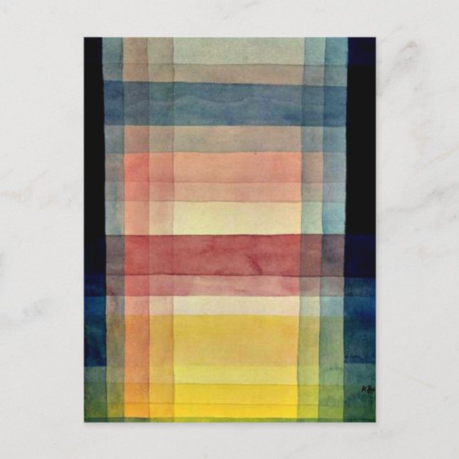 Paul Klee art: Uppbyggnad av slätten Vykort (Framsida)