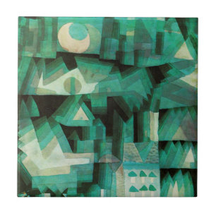 Paul Klee belägger med tegel den dröm- staden Kakelplatta