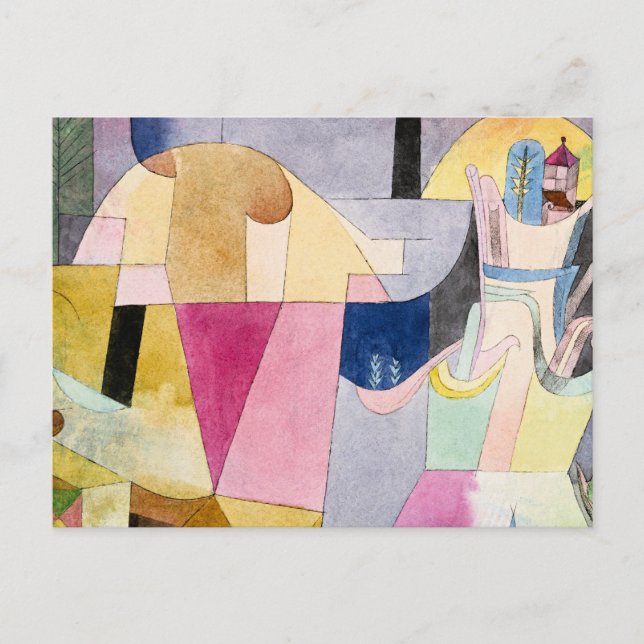 Paul Klee, Black Columns in a Landscape, Vykort (Framsida)