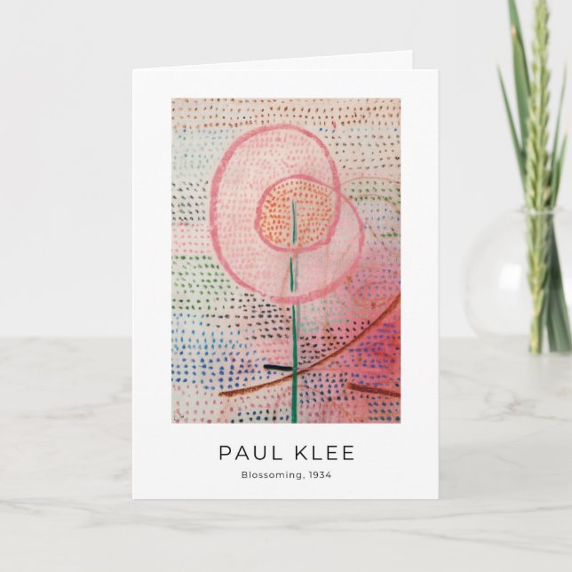 Paul Klee, Blossoming (1934), Modern Abstrakt Art Kort (Framsida)