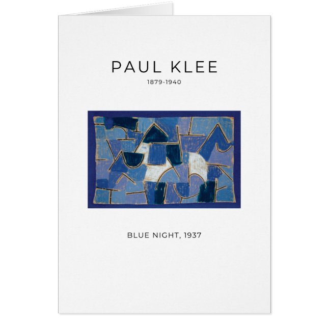 Paul Klee, Blue Night (1937) - Fine Art Card OBS Kort (Framsidan)