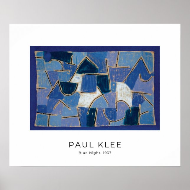 Paul Klee, Blue Night (1937) - Modern Fine Art Poster (Framsidan)
