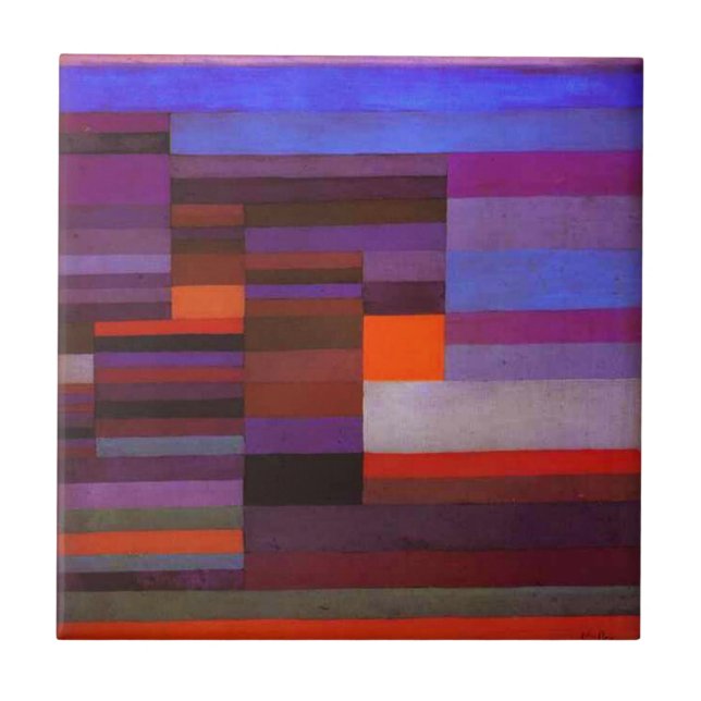 Paul Klee Brand på kvällsbrickan Kakelplatta (Framsidan)