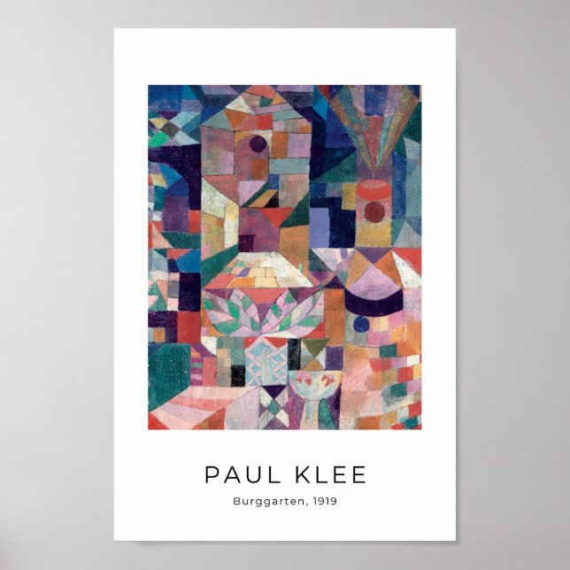Paul Klee, Burggarten - Colorful Abstrakt Art Poster (Framsidan)