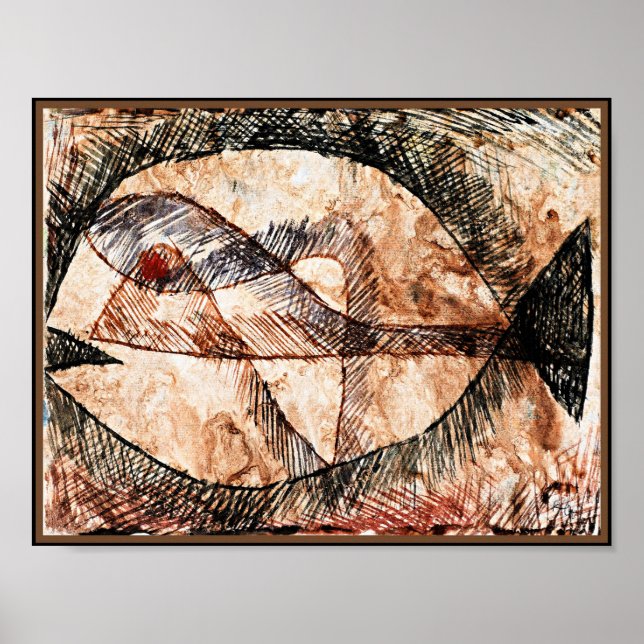 Paul Klee - C.-C.=Fisch, abstrakt art Poster (Framsidan)