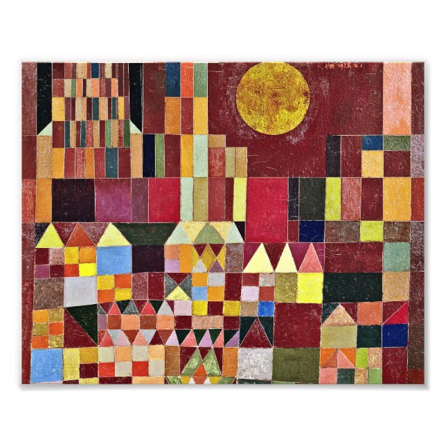 Paul Klee - Castle och Sol Fototryck (Framsidan)