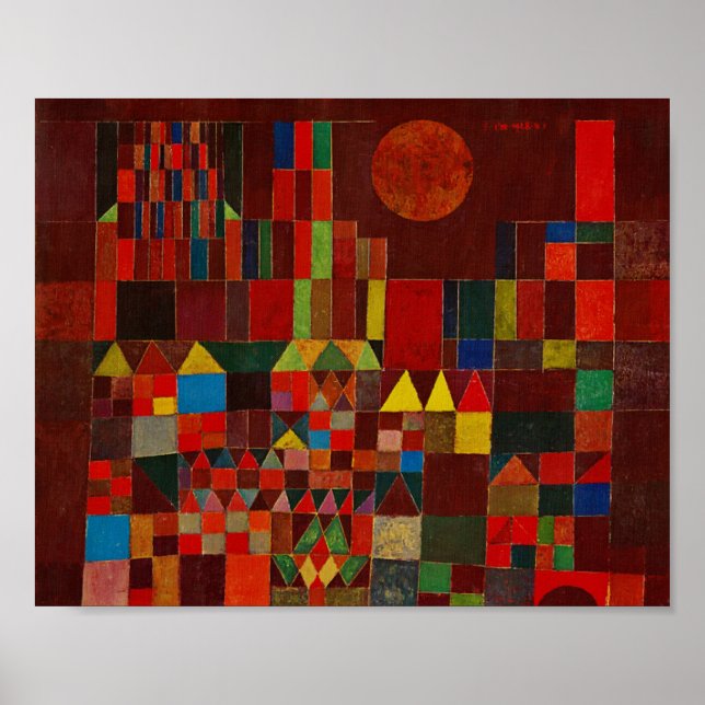 Paul Klee Castle och Sol Poster (Framsidan)