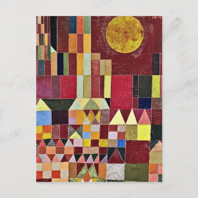 Paul Klee - Castle och Sol Vykort (Framsida)