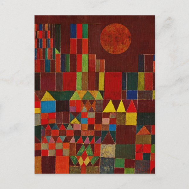 Paul Klee Castle och Sol Vykort (Framsida)