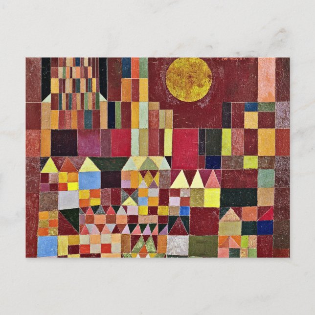 Paul Klee - Castle och Sol Vykort (Framsida)