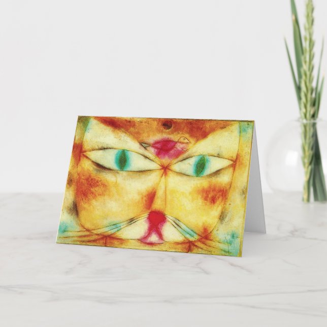 Paul Klee Cat och Bird Greeting Card Kort (Framsida)