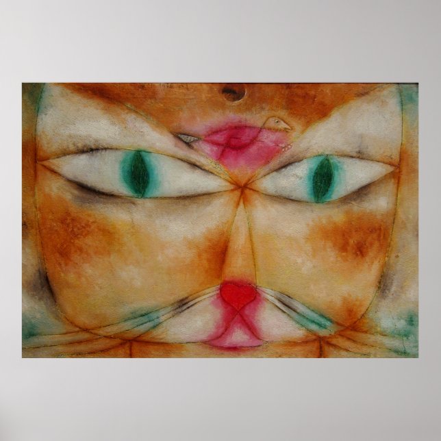 Paul Klee Cat och Bird Poster (Framsidan)