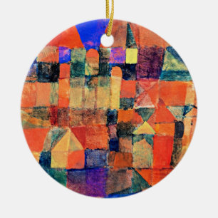 Paul Klee - City med de tre domarna Julgransprydnad Keramik
