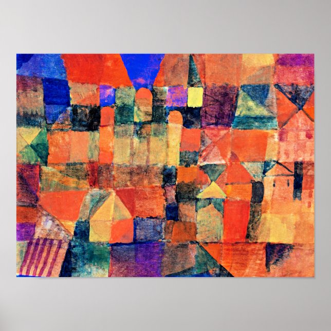 Paul Klee - City med de tre domarna Poster (Framsidan)