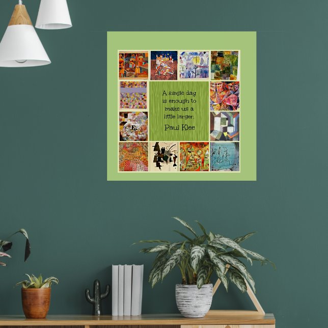 Paul Klee Collage and Quotation Poster (Vardagsrum 1)
