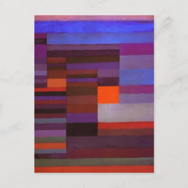 Paul Klee Eld på kvällen Abstrakt Finkonst Vykort (Framsida)