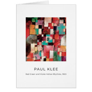 Paul Klee, Elegant Modern Abstrakt Fine Art Card OBS Kort