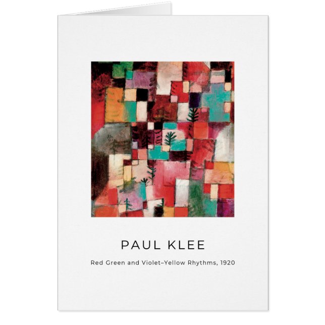 Paul Klee, Elegant Modern Abstrakt Fine Art Card OBS Kort (Framsidan)