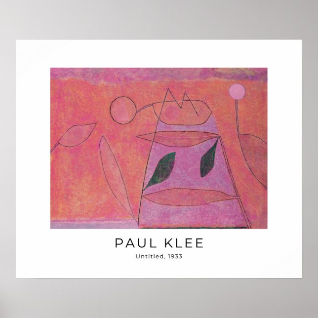 Paul Klee, färgfull Abstrakt Modern Fine Art Poster (Framsidan)
