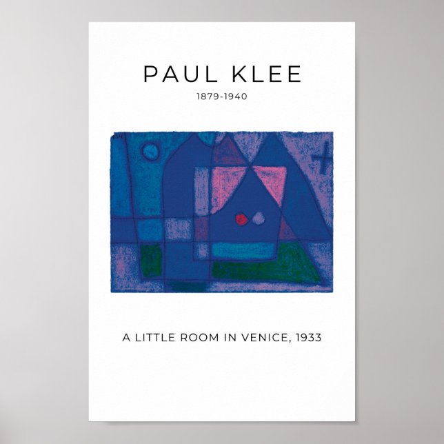 Paul Klee, färgfull modern Abstrakt Art Poster (Framsidan)