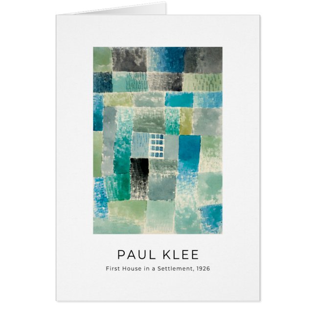 Paul Klee, färgfullt Modern Abstrakt Fine Art Card OBS Kort (Framsidan)