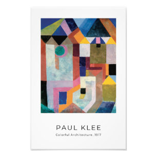 Paul Klee, färglös arkitektur - Abstrakt Art Fototryck