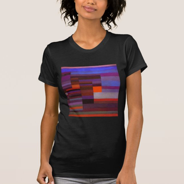 Paul Klee Fire i kvällens Abstrakt Fine Art T Shirt (Framsida)