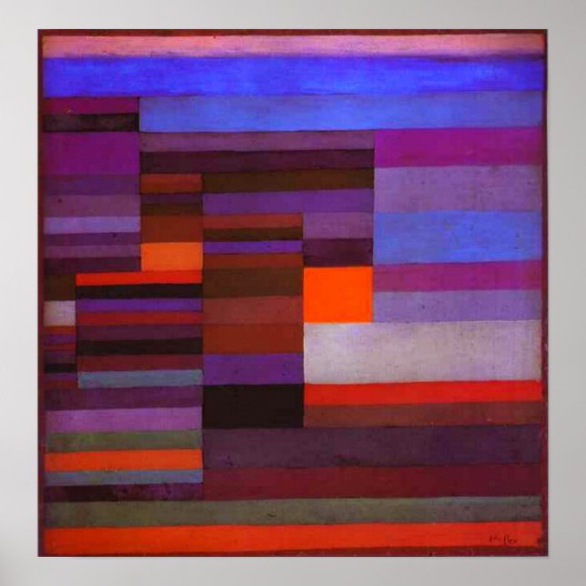 Paul Klee Fire i kvällens Poster (Framsidan)
