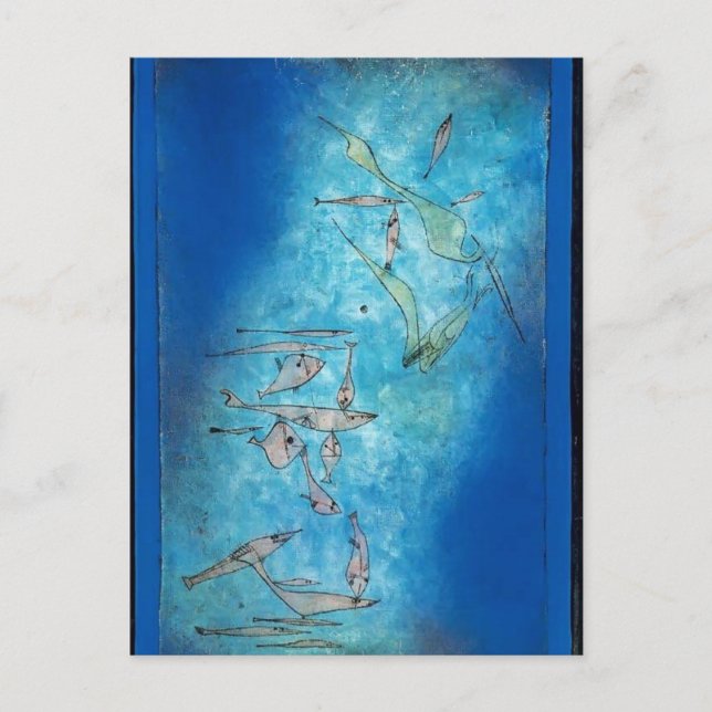 Paul Klee- Fish Image Vykort (Framsida)