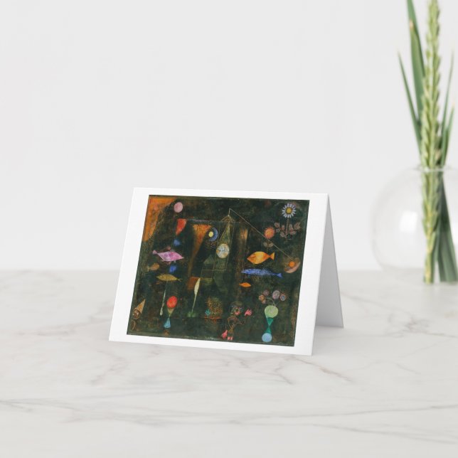 Paul Klee, "Fish Magic", 1925 Note Card Tack Kort (Framsida)