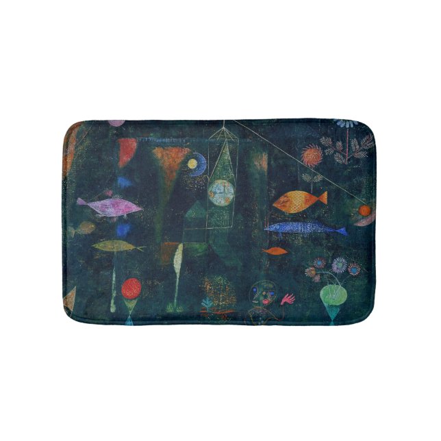 Paul Klee Fish Magic Abstrakt Målning Grafisk Kons Badrumsmatta (Framsidan)