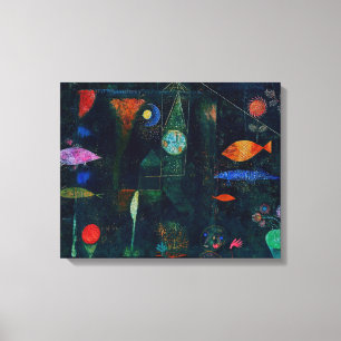 Paul Klee Fish Magic Abstrakt Målning Grafisk Kons Canvastryck